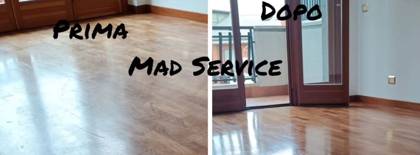 trattamento pavimenti prima e dopo Mad Service Nettuno