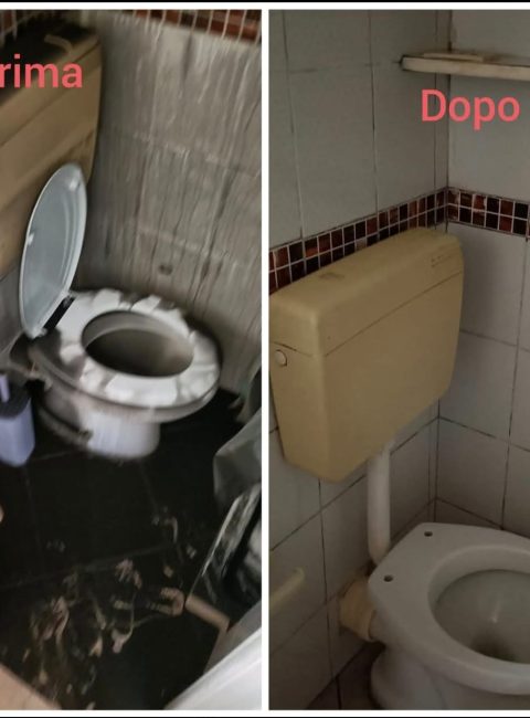 pulizia bagno prima e dopo