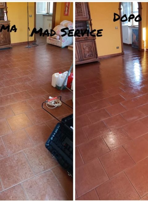 pulizia pavimento in cotto con impresa di pulizie Mad serice